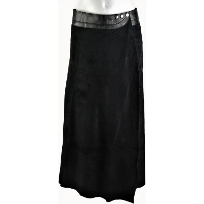 Afbeelding van Doenya maxi omslagrok suede Elegance (zwart)