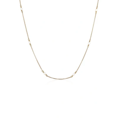Afbeelding van Elli Basic Ketting goldcoloured, Dames, Maat: 40, Gold coloured