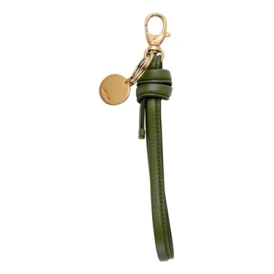 Afbeelding van FOSSIL Leren Sleutelhanger Keyfob Key Ring Tarragon Groene