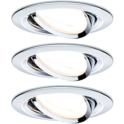Afbeelding van Paulmann 93434 Inbouwlamp Set van 3 stuks 19.5 W Chroom (glanzend)