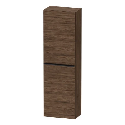 Afbeelding van Duravit D Neo halfhoge kast 40x24x132cm Rechtsdraaiend Donker noten Mat