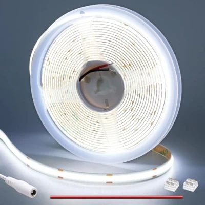 Afbeelding van GOMING 12V COB LED striplicht Koel Wit 6000K 5M 1560LEDs 11W/M CRI 93+ Uniforme Emissie Flexibel IP20 Niet Waterdicht bandlichten voor DIY Slaapkamer Keuken Home Decor(Geen Voeding)