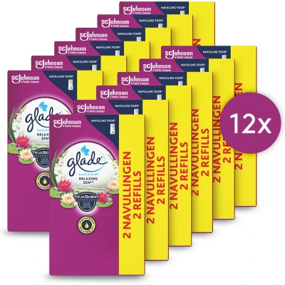 Afbeelding van Glade Touch &amp; Fresh Relaxing Zen Luchtverfrissers duo navullingen 2 x 10 ML 12x