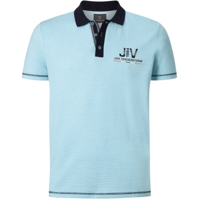 Afbeelding van Jan Vanderstorm Alberich Poloshirt, Heren, Maat: Large, Türkis melange