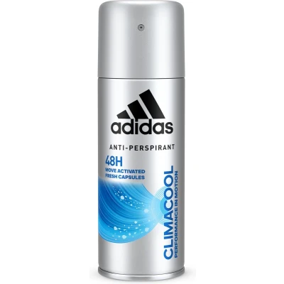 Afbeelding van adidas climacool Anti perspirant deodorant bodyspray voor heren, effectieve vocht en geurcontrole tot 48 uur, verpakking van 6 stuks (6 x 150 ml)