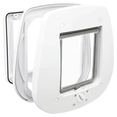 Afbeelding van Trixie 4 weg Kattenluik Speciaal Voor Glas Wit 27X26 cm