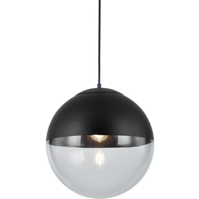 Afbeelding van QAZQA eclipse Retro Hanglamp 1 lichts Ø 35 cm Zwart Woonkamer Slaapkamer Keuken