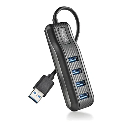 Afbeelding van NGS PORT 3.0 Compacte 4 poorts USB hub Compatibel met USB1.1, USB2.0 en USB3.0