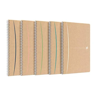 Afbeelding van Touareg Notitieboek, A4, 10 stuks, 100 vellen, gerecycled, 90 g/m², geruit, 5 x cm, stuks