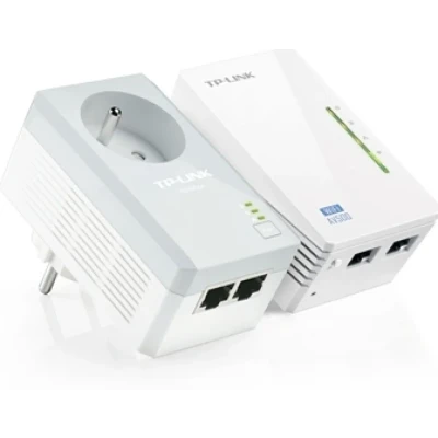 Afbeelding van Tp link 2 port powerline wifi extender kit 1x tl wpa4220 pa4020p 500mbps 300mbps TLWPA4225KIT