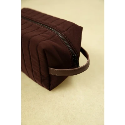 Afbeelding van Monk &amp; Anna Toiletry Bag Linnen Mahogany