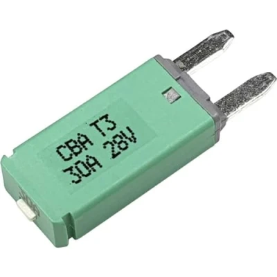 Afbeelding van Hansor Circuit Breaker Mini, type 3. Manual Reset, 30A CBA3 Series Zekeringautomaat standaard vlakzekering 30 A Groen 1 stuk(s)