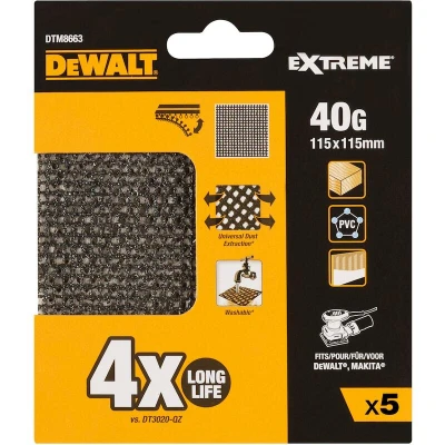 Afbeelding van DeWalt Accessoires Mesh schuurgaas 115x115mm K40 DTM8663 QZ