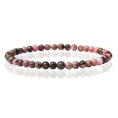 Afbeelding van Memphis Natuursteen Armband 4mm Rhodonite