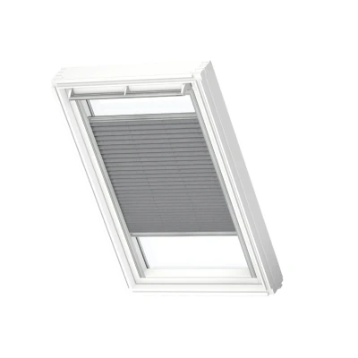 Afbeelding van VELUX Origineel Plisségordijn (FHL), Zilveren Kozijn, MK08, Dark Grey