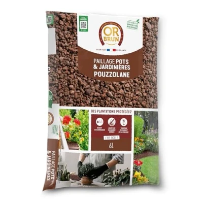 Afbeelding van Pozzolana Mulch BRUIN GOUD OBRPPOU6U 6L Plantenbescherming
