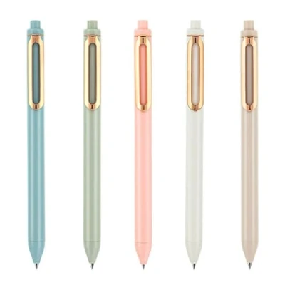 Afbeelding van CVDYWDJIE 5 stuks 0,5 mm gelpennen, balpennen, schattige gelstiften, intrekbare sneldrogende pennen, dagboekpennen, schrijfpapier, geschikt voor kantoor, schrijven en schilderen