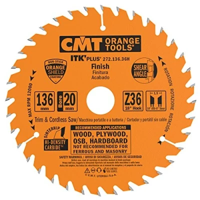 Afbeelding van CMT 272.136.36H Ultra ITK Plus Cirkelzaagblad 136 x 20 36T Hout/Multiplex