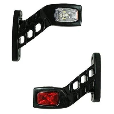 Afbeelding van 24/7Auto 2x Recovery Side Outline Marker Lights 12 24 Volt Trailer Truck Caravan Chassis Camper oranje wit rood