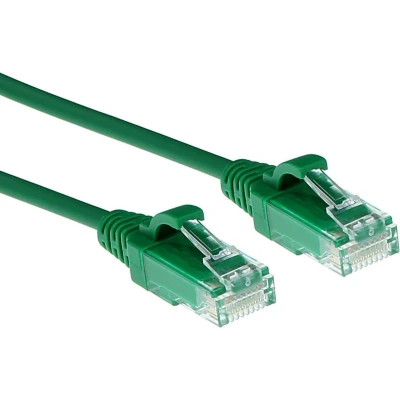 Afbeelding van Netwerkkabel Cat6 U/UTP 0.25 meter (100% koper, LSZH, Slimline, Groen)