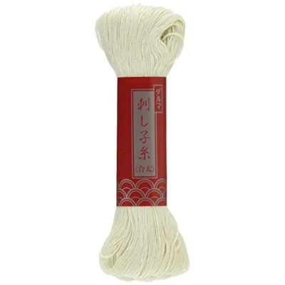 Afbeelding van Sashiko Draad JUMBO Skein, 100 meter Kleur #102 inchNatural inch Japans Quilten &amp; Borduurwerk, Wit