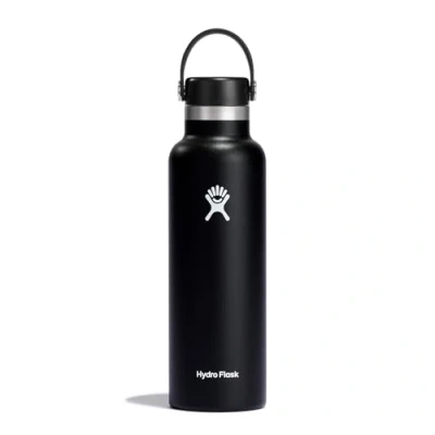 Afbeelding van Hydro Flask Waterfles van 621 ml Vacuüm Geïsoleerde Roestvrij Stalen Drinkfles met Lekvrije Flex Cap Dubbelwandige Herbruikbare Fles Poedercoating BPA vrij Standaard Opening Black