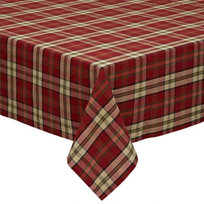 Afbeelding van DII Holiday Collection, Kerst Geruit Tafelblad, 52x84 Tafelkleed, Kampvuur