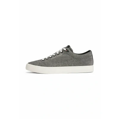 Afbeelding van Tommy Hilfiger VULC CORE Chambray Sneakers laag, Heren, Maat: 41, Black Linnen