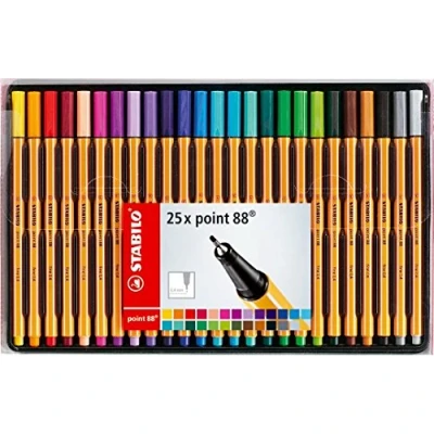Afbeelding van STABILO point 88 Fineliner (25 delig etui, gesorteerd)
