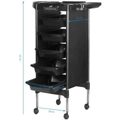 Afbeelding van Gabbiano kapperswagen fx11 5 zwart