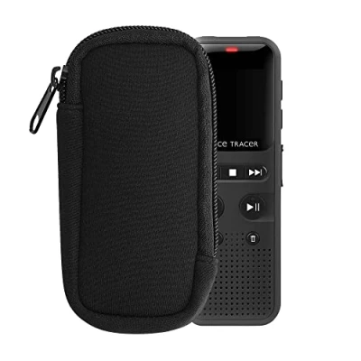 Afbeelding van kwmobile hoes voor Voice Recorder 11,5 x 4,5 cm van neopreen geschikt Universal In zwart