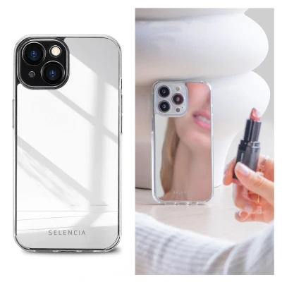 Afbeelding van Apple iPhone 15 Hoesje Kunststof Selencia Hardcase/Backcover Zilver Telefoonhoesje