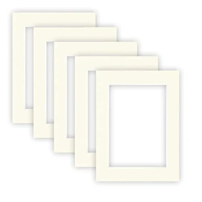 Afbeelding van nielsen Conservation Passepartout karton 1,5 mm set van 5 buitenformaat 30x40 cm voor beeldformaat 20,5x29,5 (DIN A4) roomwit gestructureerd oppervlak