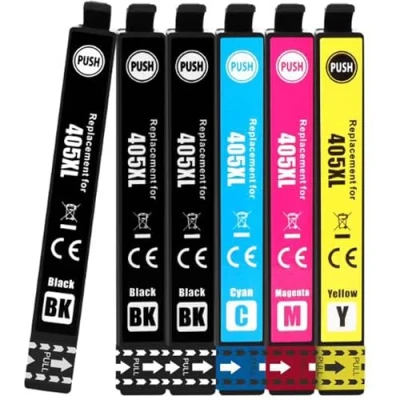 Afbeelding van HL4win 405XL multipack inktcartridge compatibel met Epson 405 vervanging voor Workforce Pro WF 3820DWF 3825DWF 4830DTWF 4820DWF 4825DWF 7840DTWF 7830DTWF 7835DTWF