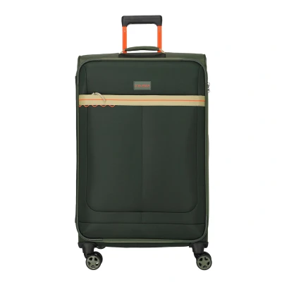 Afbeelding van Travelite Color Craze 4 Wheel Trolley L olive zachte koffer lichtgewicht