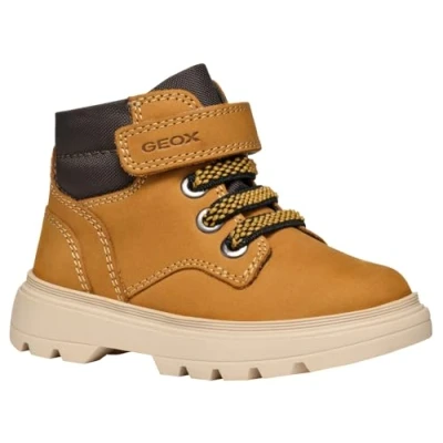 Afbeelding van Geox Kiddartah Sneakers hoog voor kinderen, Maat: 25, Dark yellow Leer en textiel