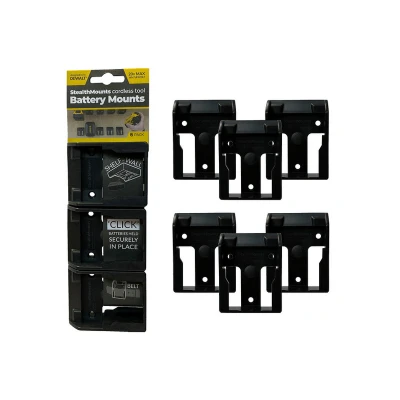 Afbeelding van StealthMounts BM DW20 BLK 6 Accuhouders Voor DeWalt XR 20v Zwart Stuks