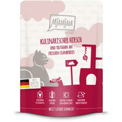 Afbeelding van MjAMjAM Squeeze 6 x 300 g of 24 Hert &amp; Kalkoen (6 g)
