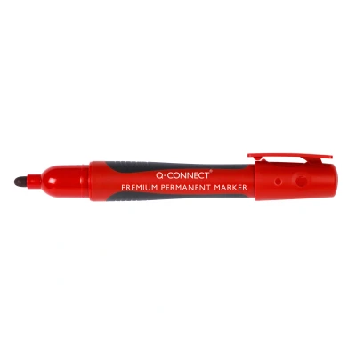 Afbeelding van Q connect Premium Permanent Marker, 3 Mm, Ronde Punt, Rood Marker