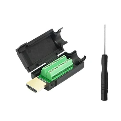 Afbeelding van YAODHAOD HDMI adapter signalen terminal, breakout kunststof/metalen afdekking terminal board connector,HDMI schroef klemmenblok