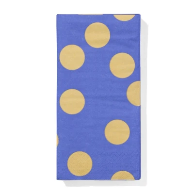 Afbeelding van HEMA Servetten 20x10 Papier Stippen Blauw