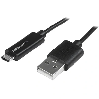 Afbeelding van 1 Meter Micro USB kabel LED oplaad indicator M/M naar