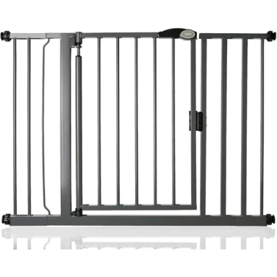 Afbeelding van Bettacare Auto Close Hekje voor Huisdieren Assortiment, 103,8 cm 110,8 (14 opties beschikbaar), Lei Grijs, Traphekje Zonder Boren Hond &amp; Puppy, Veiligheidsbarrière Deuren, Gangen en Ruimtes