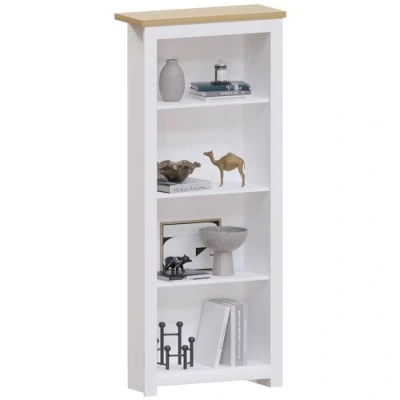 Afbeelding van Vida Designs Arlington Boekenkast Moderne Display Planken Opslag MDF Meubels Wit (4 Tier)