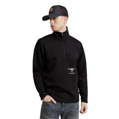 Afbeelding van G Star RAW Trui Motion Half Zip Tweeter D25081 D560 6484 Dk Black Mannen Maat M