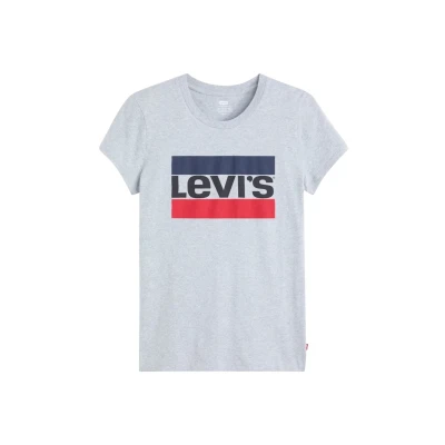 Afbeelding van Levi&#039;s THE Perfect TEE Tshirt print, Dames, Maat: XS, Heather grey