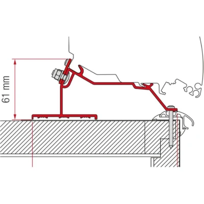 Afbeelding van Fiamma F80 F65 Caravan Roof Adapter Kit Kleurloos Luifels Accessoires