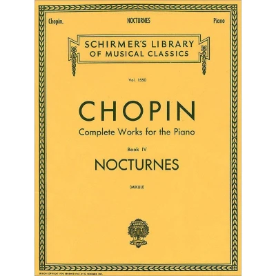 Afbeelding van Frederic chopin : nocturnes piano: Schirmer Library of Classics Volume 1550 Piano Solo