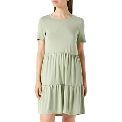 Afbeelding van VERO MODA Filli Calia Smock Dress met korte mouwen, desert sage, XL