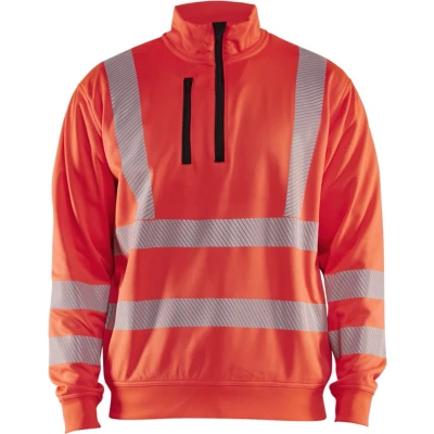 Afbeelding van Blaklader High Vis Sweatshirt halve rits 3564 2538 Rood
